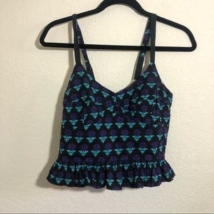 Free People One Pattern Crop Tank Top Medium